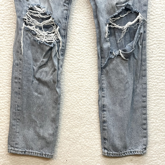 Pistola Jeans Womens 26 Blue Presley Relaxed Roller Revolve Straight Thrashed - Picture 5 of 13